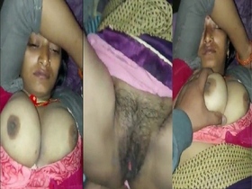 Indian busty wife flaunts her big boobs in a live video