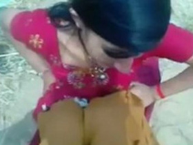 Naughty Indian girl flaunts her breasts in public