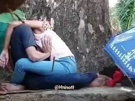 Outdoor fun with a hot couple