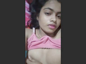 Indian woman reveals her breasts and vagina