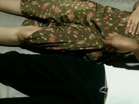 Desi wife enjoys late-night sex on the bed