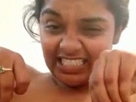 Hairy Indian aunty from Kerala flaunts big boobs in nude selfie