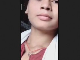 Cute Indian girl flaunts her big boobs