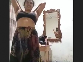 Bhabhi's naked body captured while getting dressed after having sex