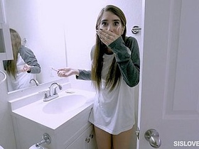 Teen Joseline Kelly hooks up with a dirty brush in a steamy video