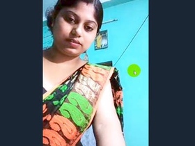 Indian village sister with attractive belly button