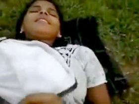 Indian teenage girl enjoys outdoor sex in the open air