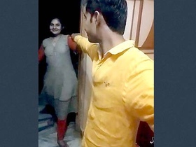 Desi couple's intimate moments in a village setting