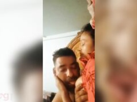 Bangladeshi wife enjoys foreplay with her boobs