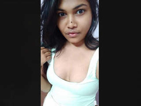 Cute Indian college girl in a small video clip