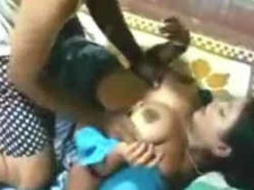 Indian breasts being firmly squeezed and sucked on