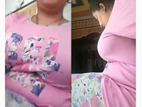 Desi beauty with big and firm breasts performs live