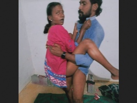 Tamil couple in village engages in rough sex