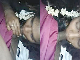 An Indian coed performs oral sex