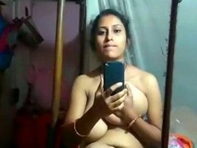 Horny Indian girl with big boobs goes solo in a naughty video