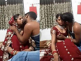 Suhagraat Bhabhi's Boob Smooch and Press
