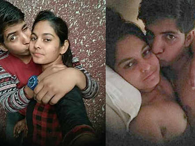 Indian couple indulges in sensual kissing and foreplay
