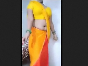Saree strip by Roseflower in a private tango session