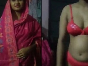 Bangladeshi wife strips and teases in nude mms video