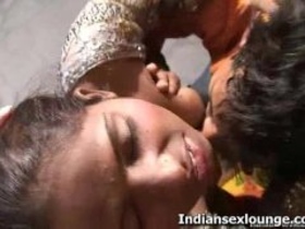 Indian couple gets intimate in a hotel room