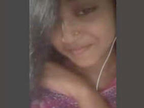 Bangladeshi girl flaunts her breasts on video call