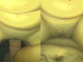 Indian babe rides her boyfriend's dick in bed