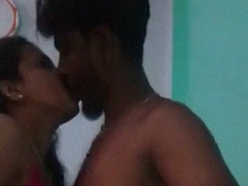 Tamil girl's seduction and breast play with her husband