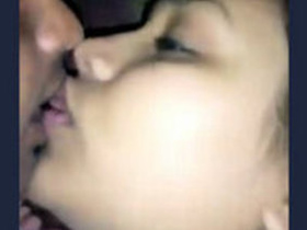 Amped audio of a cute girlfriend kissing and pressing boobs