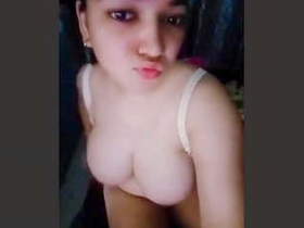 Aroused married woman dances naked