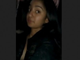 Cute Bhabi opens her dress to show her perky tits and tight ass