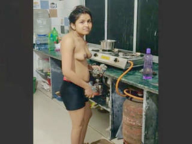 Charming young woman from Bangladesh undresses on camera