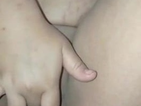 Horny babe indulges in secret bathroom orgasm
