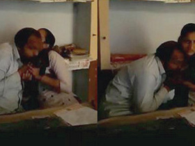Teacher and student get intimate in the classroom