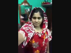 Unsatisfied Indian wife shows off her big ass and pussy to her husband