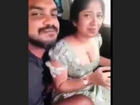 Desi couple enjoys steamy sex in the backseat of a car