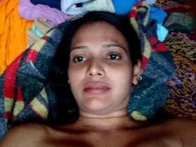 Big boobs and hairy pussy on a beautiful desi girl in a solo masturbation video