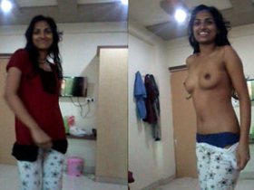 A Malayali girl stripping and exposing her body