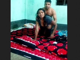 Desi Indian girl gets roughed up during floor sex