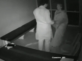 Surveillance camera captures steamy sex session
