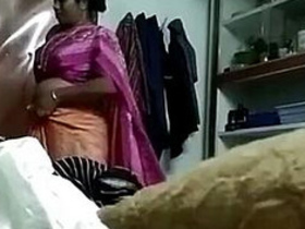 Hidden camera captures mature Indian woman in saree