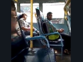 Man's cock floats on the bus: A thrilling experience