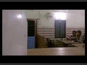 Couple indulges in a sensual dinner at a restaurant