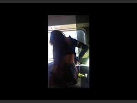 Indian girl changes dress on train and gets a shock