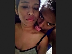 Lovers share intimate moments in a video message
